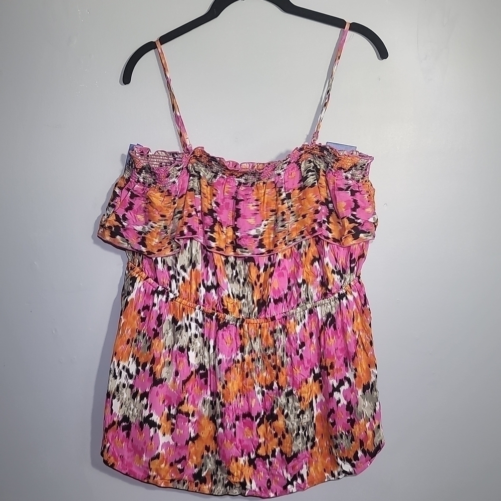 ELLE Y2K Floral Flowy Spaghetti Strap Top